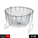 The multi-functional foldable strainer basket shown in its compact, flat storage configuration.