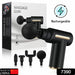 Cordless percussion massager targeting deep muscle knots with adjustable speeds.