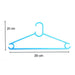 An individual durable plastic clothes hanger, suitable for various garments.