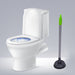 Heavy-duty toilet plunger with ergonomic handle for effective clog removal.