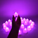 Pack of 24 smokeless decorative candles for safe home lighting.