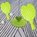 Kid-friendly design of a vibrant plastic table tennis racquet and ball set, ready for fun.
