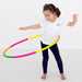 Colourful individual segments of the adjustable hula hoop set.