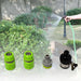 High-pressure hose sprayer connected to a garden hose, ready for action.