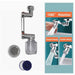 White background studio shot of the flexible rotating faucet sprayer.
