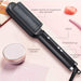 Fast-heating hair straightener, ready in 50 seconds for quick styling.