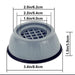 Step-by-step guide showing easy installation of anti vibration pads.