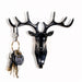 Diagram illustrating the easy, no-drill installation steps for the deer head wall hook.