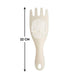 White rice sieve with straining spoon feature, ensuring no spillage.