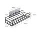 Installation steps for the drill-free metal kitchen rack.