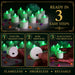 Usage guide for the green flameless LED tealights.