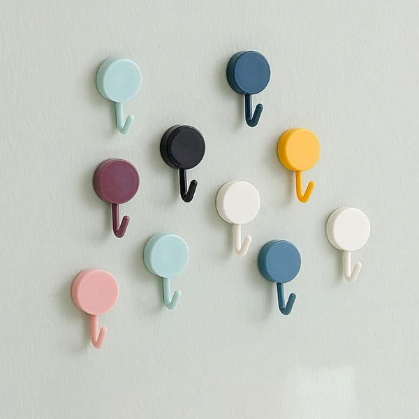 Self-Adhesive Wall Hooks – Strong Utility Hooks (10 Pcs) | GlimmerHome
