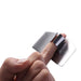 Side view of the stainless steel finger guard, designed for optimal cutting protection.