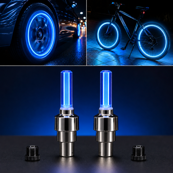 LED Tyre Valve Caps – Motion-Activated Light | RaceVault