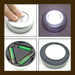 Cordless LED light providing instant illumination for dark cabinets.