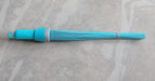 Plastic broom for effective cleaning, highlighting its stiff bristles and base.