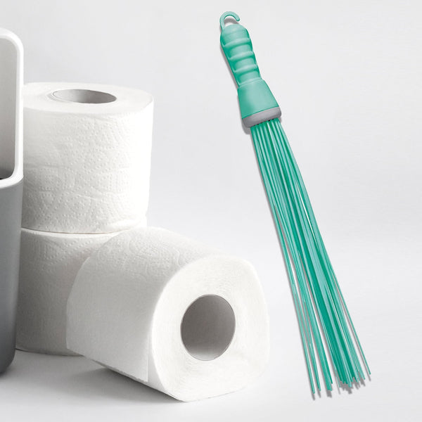 Plastic Hard Bristle Broom for Wet & Dry Bathroom Scrubbing
