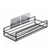 Wall mount bathroom shelf showcasing its drainage design.