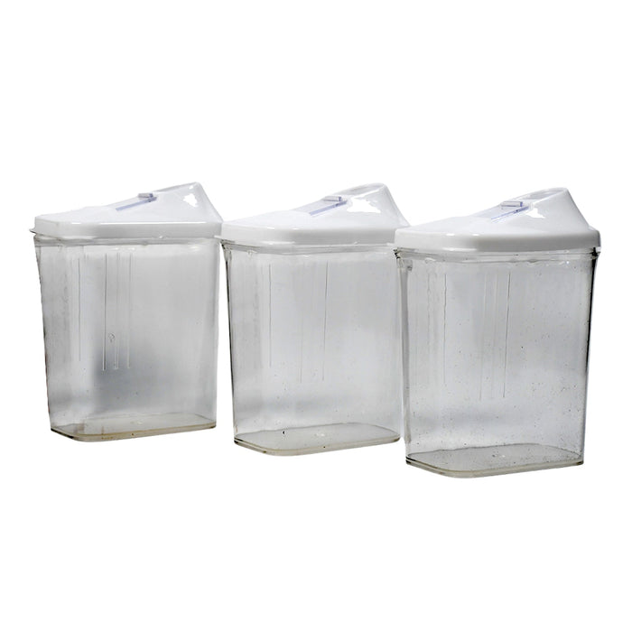 Lifestyle shot of the CookAura 3pc kitchen storage jars in a modern kitchen.