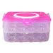 Multiple stackable egg storage boxes demonstrating efficient kitchen organization.
