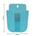 Detailed view of the integrated charging port on the wall phone stand.