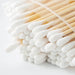 Bulk pack of 20 eco-friendly bamboo cotton swabs.