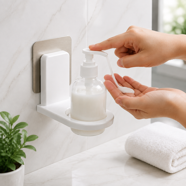Strong Adhesive Wall Hook for Shampoo & Body Wash Bottles