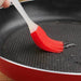 Flexible head of a silicone decorating spatula, perfect for delicate tasks.
