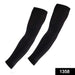 Pair of black cooling arm sleeves, folded, highlighting the soft, stretchable fabric.