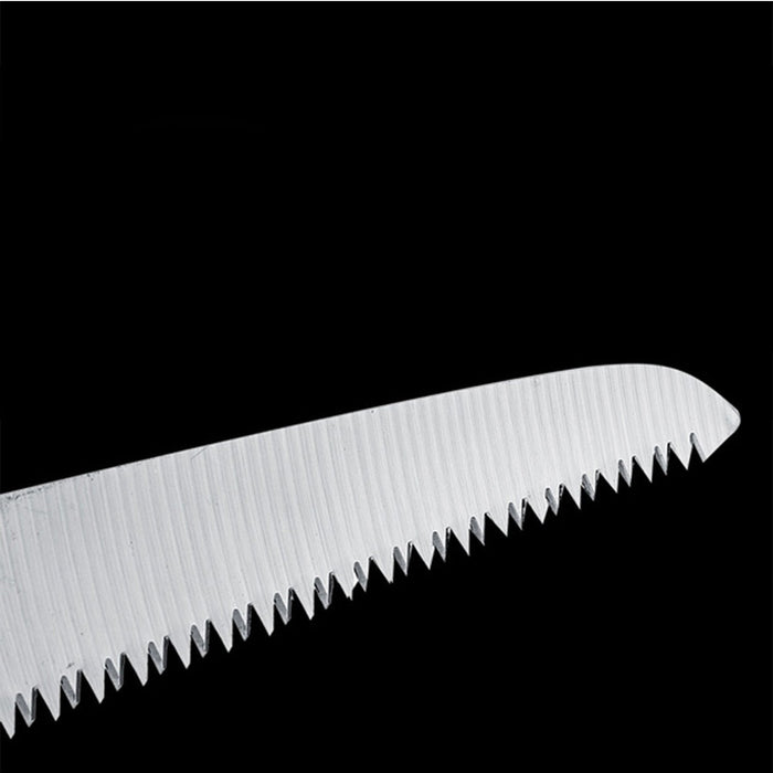 Detailed shot highlighting the durable construction of the tree pruning saw.