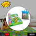 Waterproof baby play mat unfolded, showcasing its vibrant jungle design and large size.