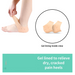 Person wearing a silicone gel heel sock for cracked heel relief.