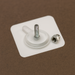 Versatile adhesive screw hook with bolt and nut, suitable for ceiling or wall applications.