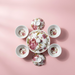 Side profile of the durable and lightweight dessert serving set.