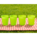 Material specifications sheet for the durable plastic drinking glass set.