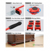 Diagram illustrating components of the furniture lifter tool for quick and easy assembly.