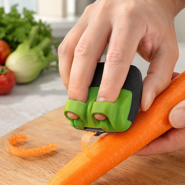Ergonomic Palm Peeler with Rubber Grip for Fruits & Veggies