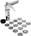 Complete stainless steel kitchen press set, ready for making sev, chakli, and more.