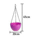 Versatile hanging pot with chain, ideal for showcasing indoor houseplants.