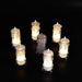 Close-up of a Melted Design Flameless Candle with a warm glow, perfect for Diwali decoration.