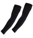 Close-up of the black arm sleeve fabric texture, showing breathability and elasticity.