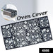 Close-up of a decorative microwave oven cover featuring an attractive mix design pattern.