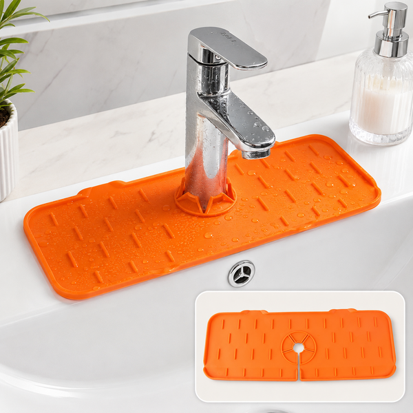 Silicone Faucet Splash Guard Mat - Drip Protector for Sink