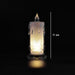 Overhead view of several Melted Design Flameless Candles, ideal for creating a festive Diwali display.