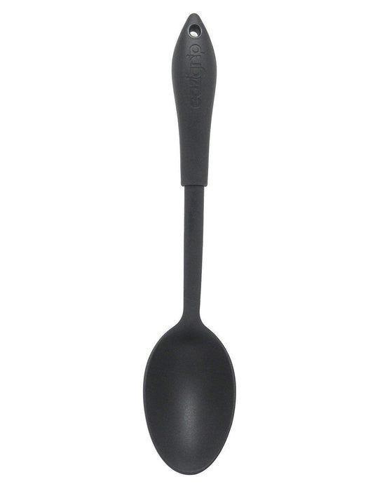 Black non-stick kitchen tools displayed against a clean background.