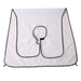 Beard grooming bib laid flat, showcasing its simple design and easy-to-use features.