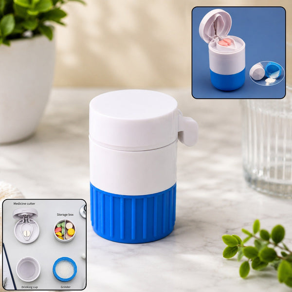 4-in-1 Portable Pill Cutter & Crusher with Smart Storage
