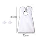 Folded hair clippings catcher apron, compact and ready for storage or travel.
