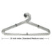 Elegant stainless steel hangers in a modern closet, perfect for keeping clothes wrinkle-free.
