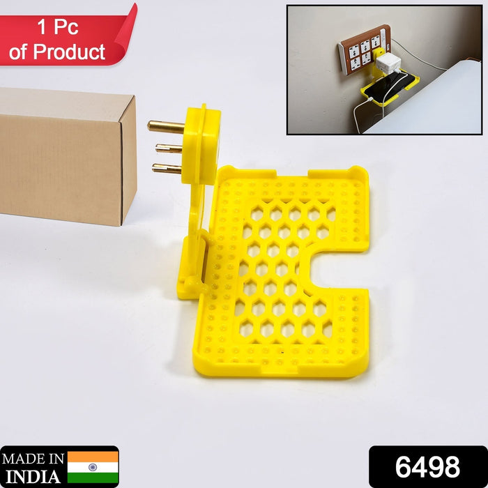 Front view of the PHOBIA yellow mobile charging wall holder.